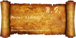 Mezei Ildikó névjegykártya