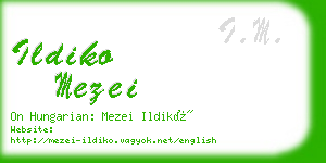 ildiko mezei business card